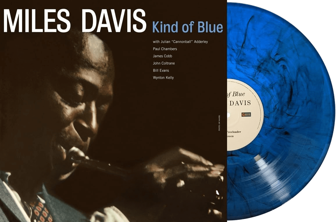 Image of Artwork for Miles Davis's Kind of Blue (Blue Marbled LP)